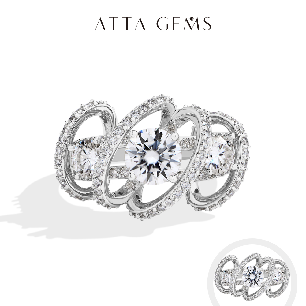 Attagems anel de moissanite co - Moissanite Engagement Ring 1 Carat avaliação e preço