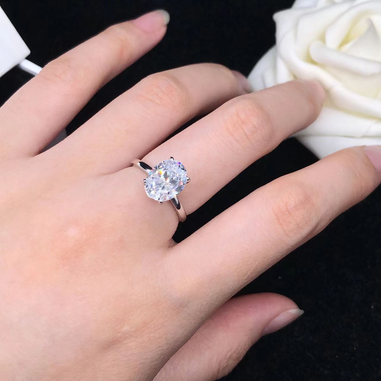 Anéis de noivado de moissanite - Moissanite Engagement Ring 1 Carat avaliação e preço