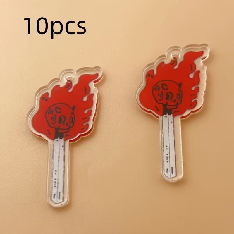 Pingente de crânio em acrílico - Earrings avaliação e preço