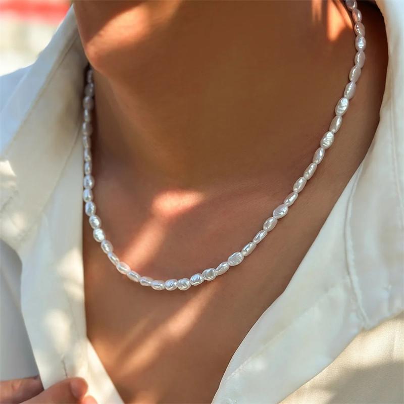 Nova moda simples imitação de  - Pearl Choker Necklace Vintage avaliação e preço