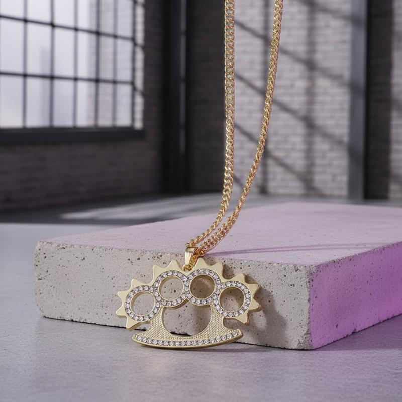 Colar de Pingente de Aço Inoxi - Layered Pendant Necklace Aesthetic avaliação e preço