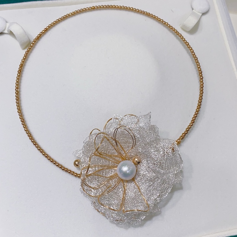 Sgarit moda feminina vintage k - Pearl Choker Necklace Vintage avaliação e preço