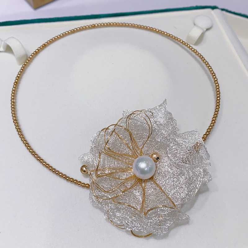 Sgarit moda feminina vintage k - Pearl Choker Necklace Vintage avaliação e preço