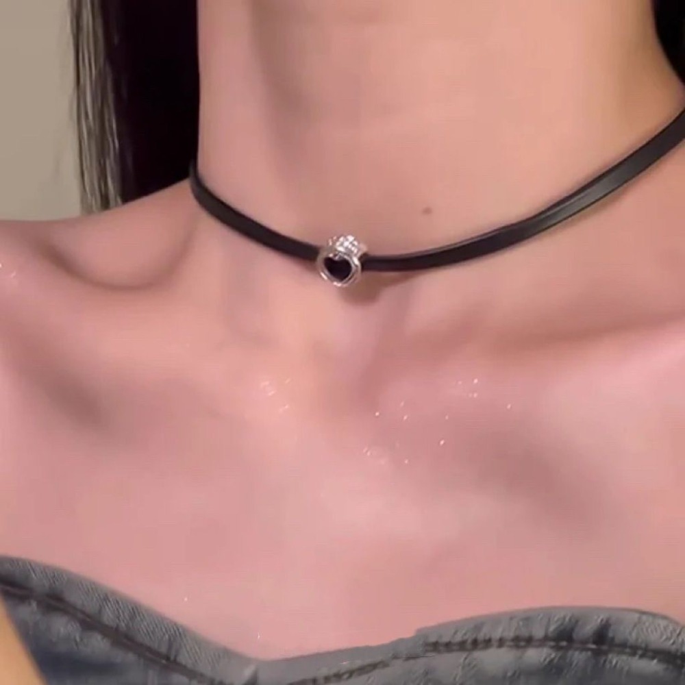 Y2k gótico amor coração pingen - Layered Pendant Necklace Aesthetic avaliação e preço