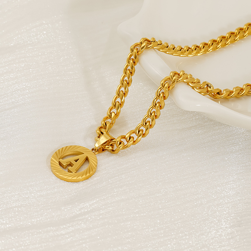 Colar inicial de corrente cuba - Initial Letter Necklace 18K Gold avaliação e preço