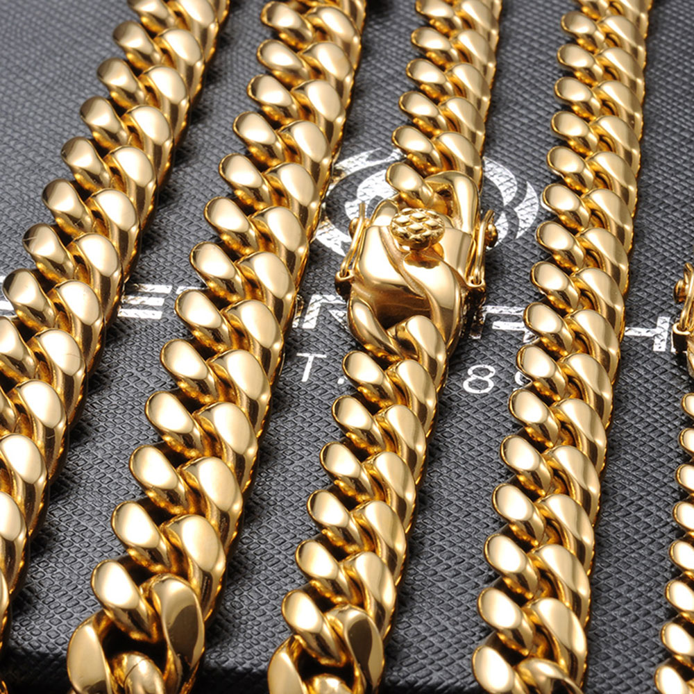 6mm/8mm/10mm/12mm hip-hop alto - Cuban Link Chain 12Mm avaliação e preço