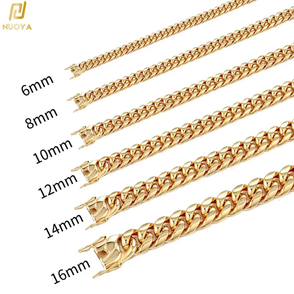 6mm/8mm/10mm/12mm hip-hop alto - Cuban Link Chain 12Mm avaliação e preço