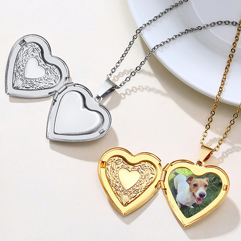Colar Personalizado com Pingen - Heart Locket Necklace Photo avaliação e preço