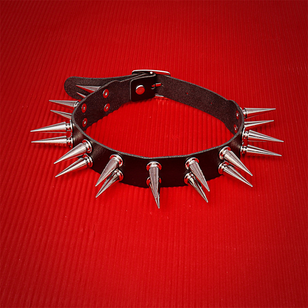 Gargantilha longa cravada para - Goth Punk Spike Choker avaliação e preço