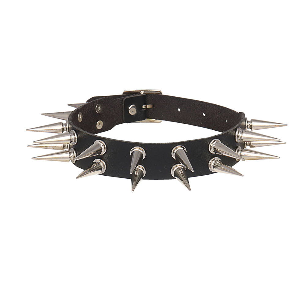 Gargantilha longa cravada para - Goth Punk Spike Choker avaliação e preço