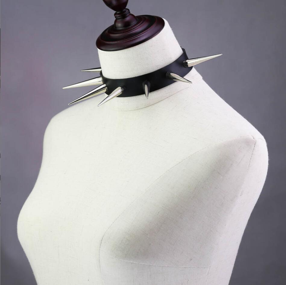 Emo pico gargantilha punk cola - Goth Punk Spike Choker avaliação e preço