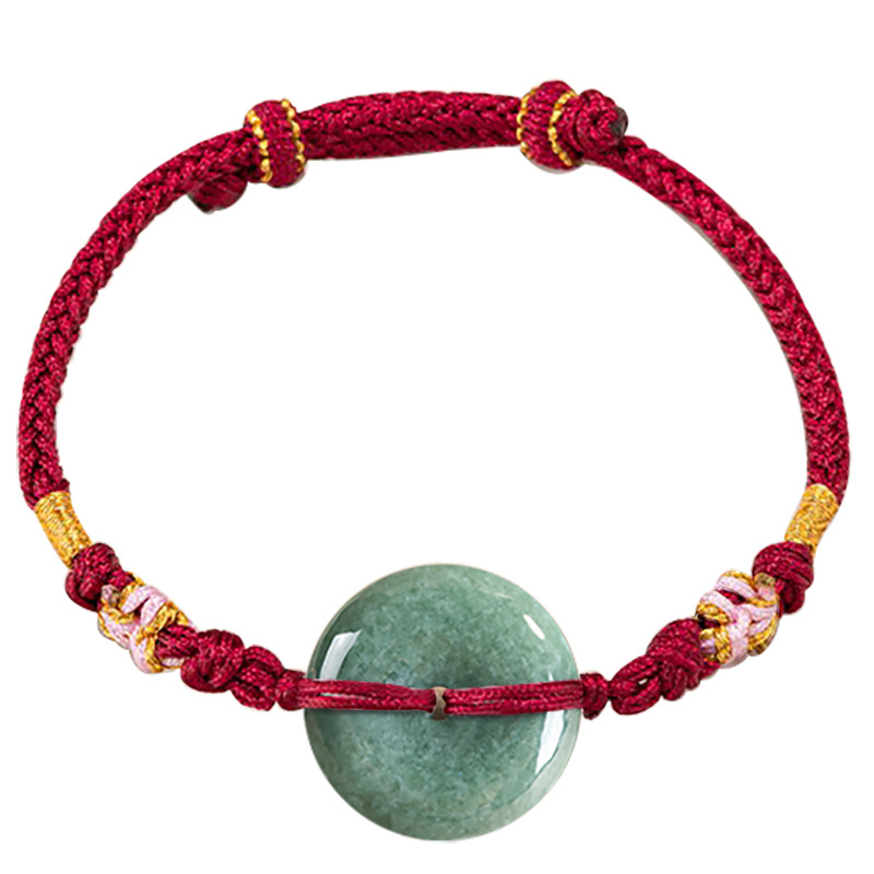 Verde myanmar jadeite donut pu - Bracelets avaliação e preço