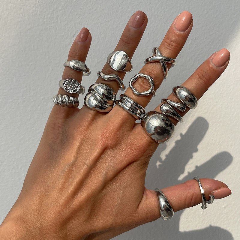 Moda vintage anéis de metal pa - Vintage Punk Knuckle Rings Set avaliação e preço