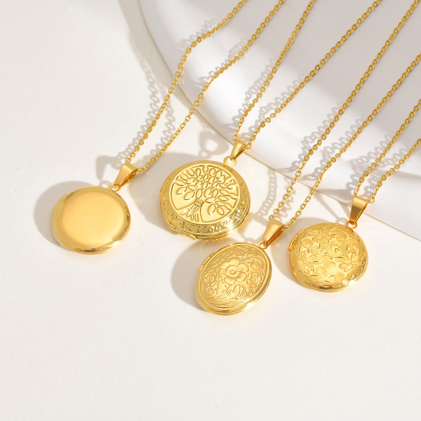 Vnox delicado coração fotos pi - Heart Locket Necklace Photo avaliação e preço
