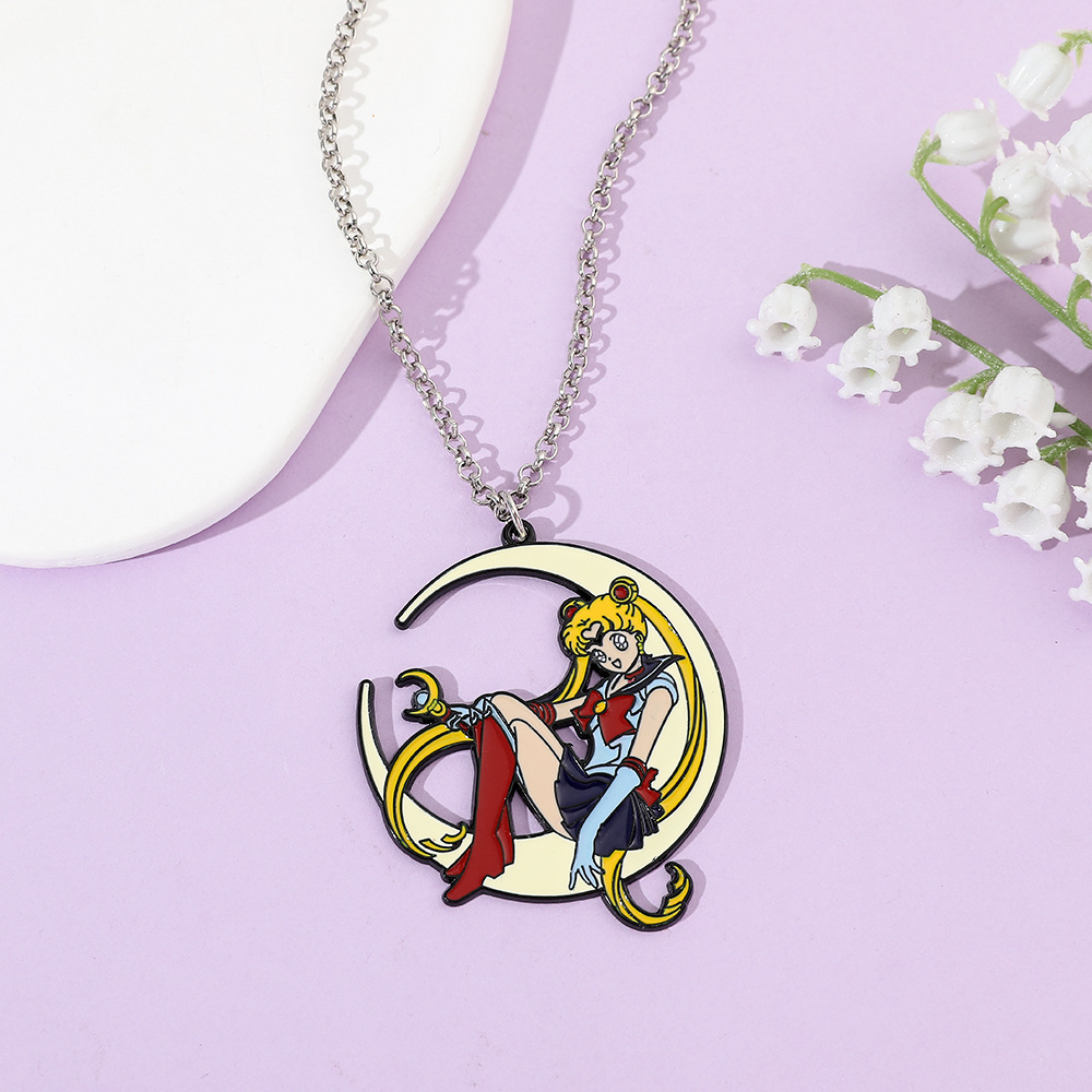 Colar de Metal Esmaltado com P - Anime Pendant Necklace avaliação e preço