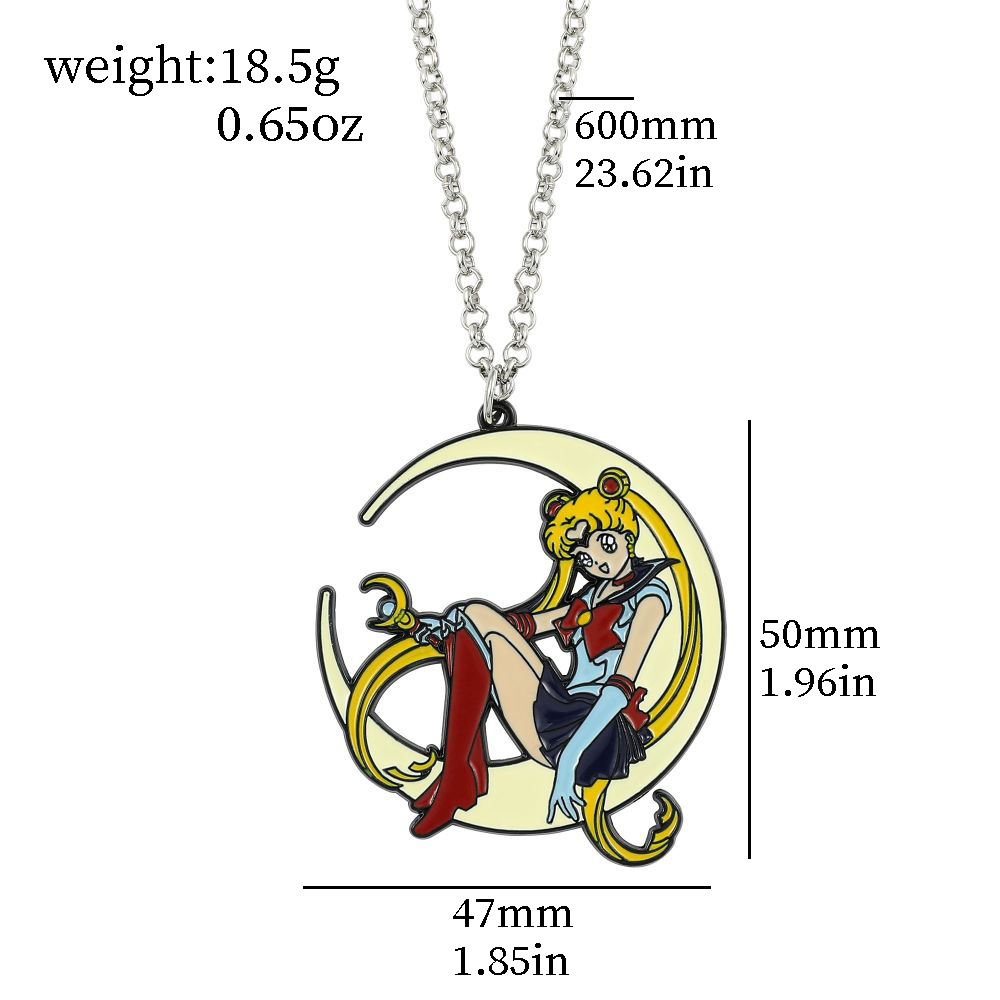 Colar de Metal Esmaltado com P - Anime Pendant Necklace avaliação e preço