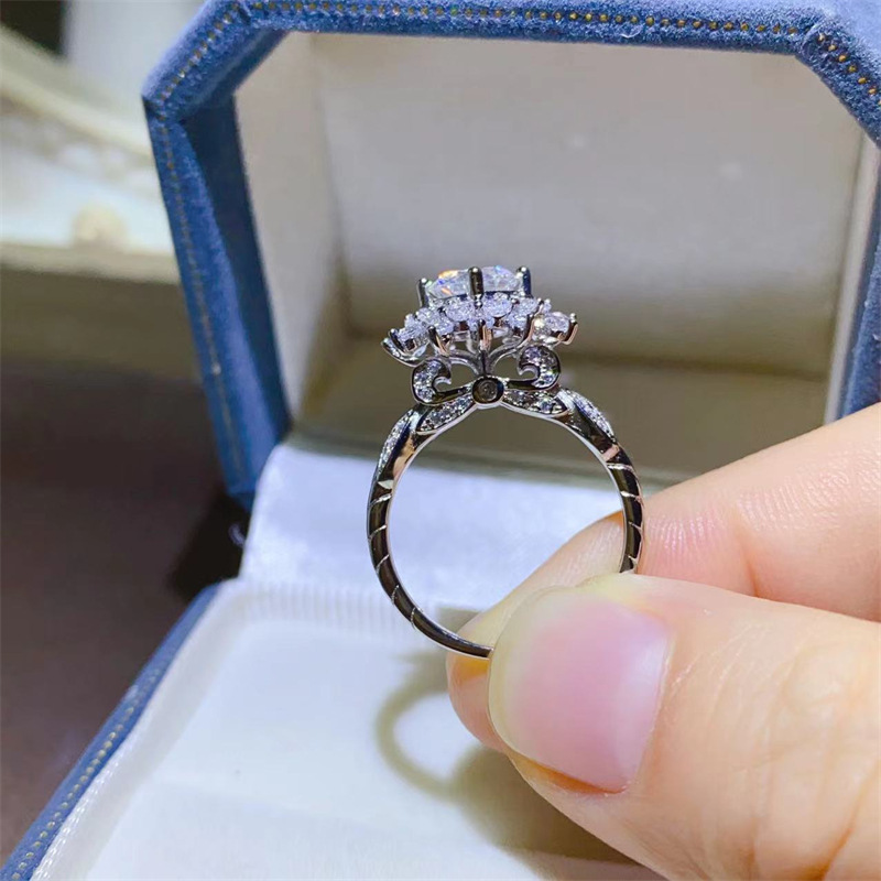 Anel de luxo em ouro branco e  - Moissanite Engagement Ring 1 Carat avaliação e preço