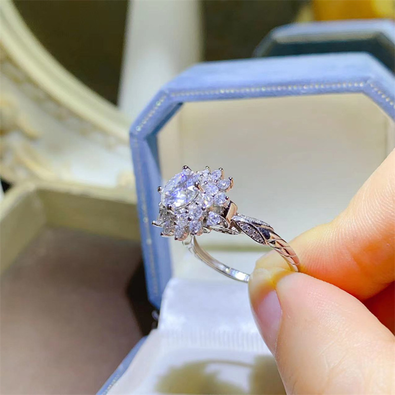 Anel de luxo em ouro branco e  - Moissanite Engagement Ring 1 Carat avaliação e preço