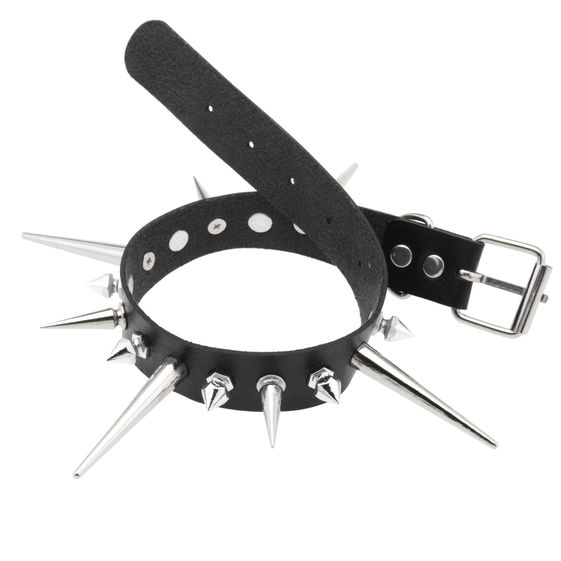 KMVEXO-Gargantilha longa para  - Goth Punk Spike Choker avaliação e preço