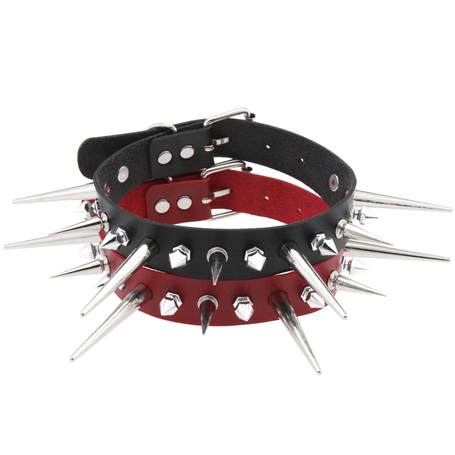 KMVEXO-Gargantilha longa para  - Goth Punk Spike Choker avaliação e preço