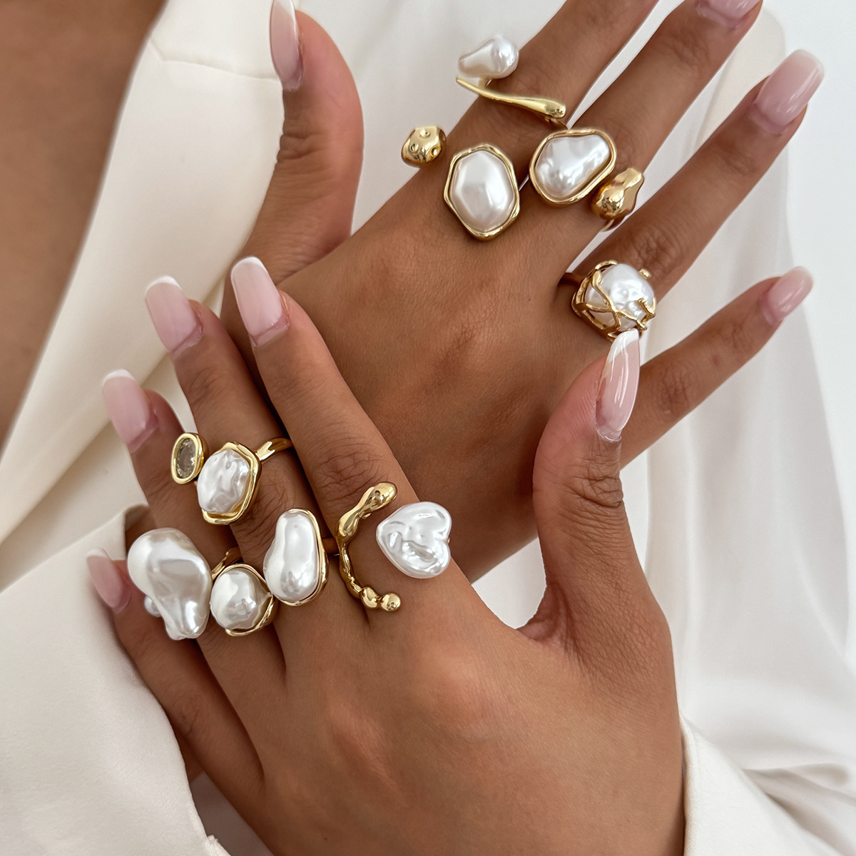 7 Pçs/set Cor Dourada Irregula - Vintage Punk Knuckle Rings Set avaliação e preço