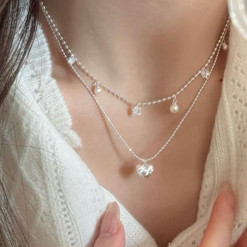 Colar Choker de Contas Pratead - Layered Pendant Necklace Aesthetic avaliação e preço
