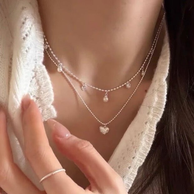 Colar Choker de Contas Pratead - Layered Pendant Necklace Aesthetic avaliação e preço
