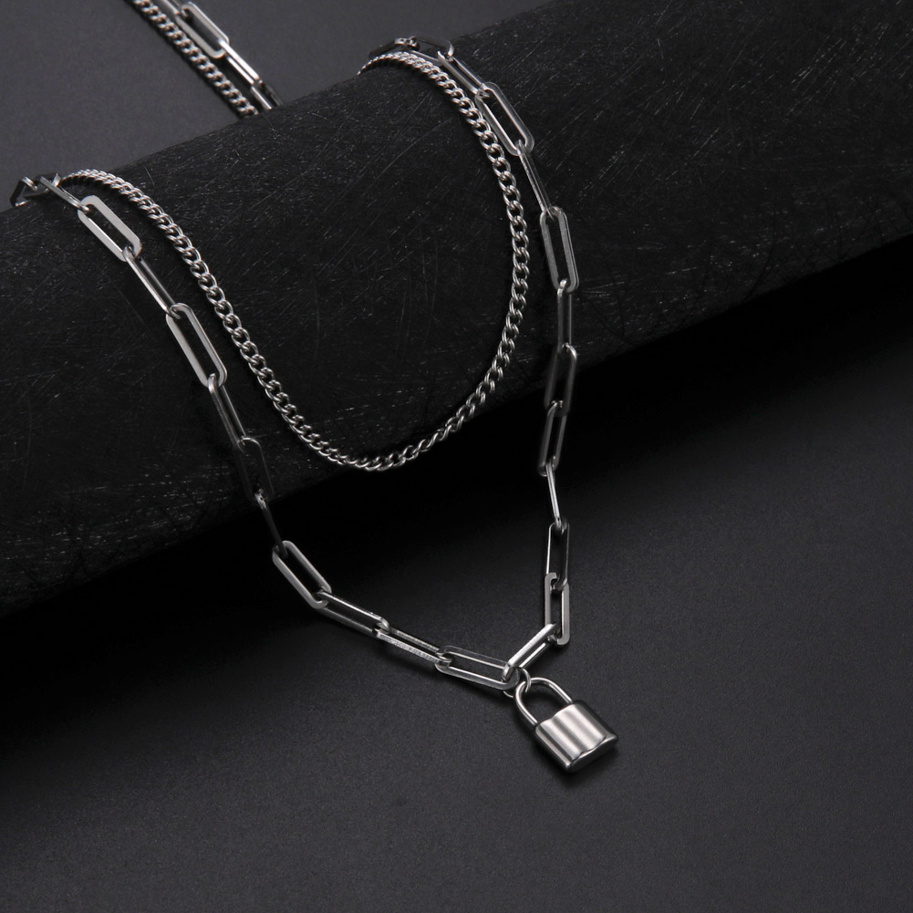Unift Cadeado Estético Pingent - Layered Pendant Necklace Aesthetic avaliação e preço
