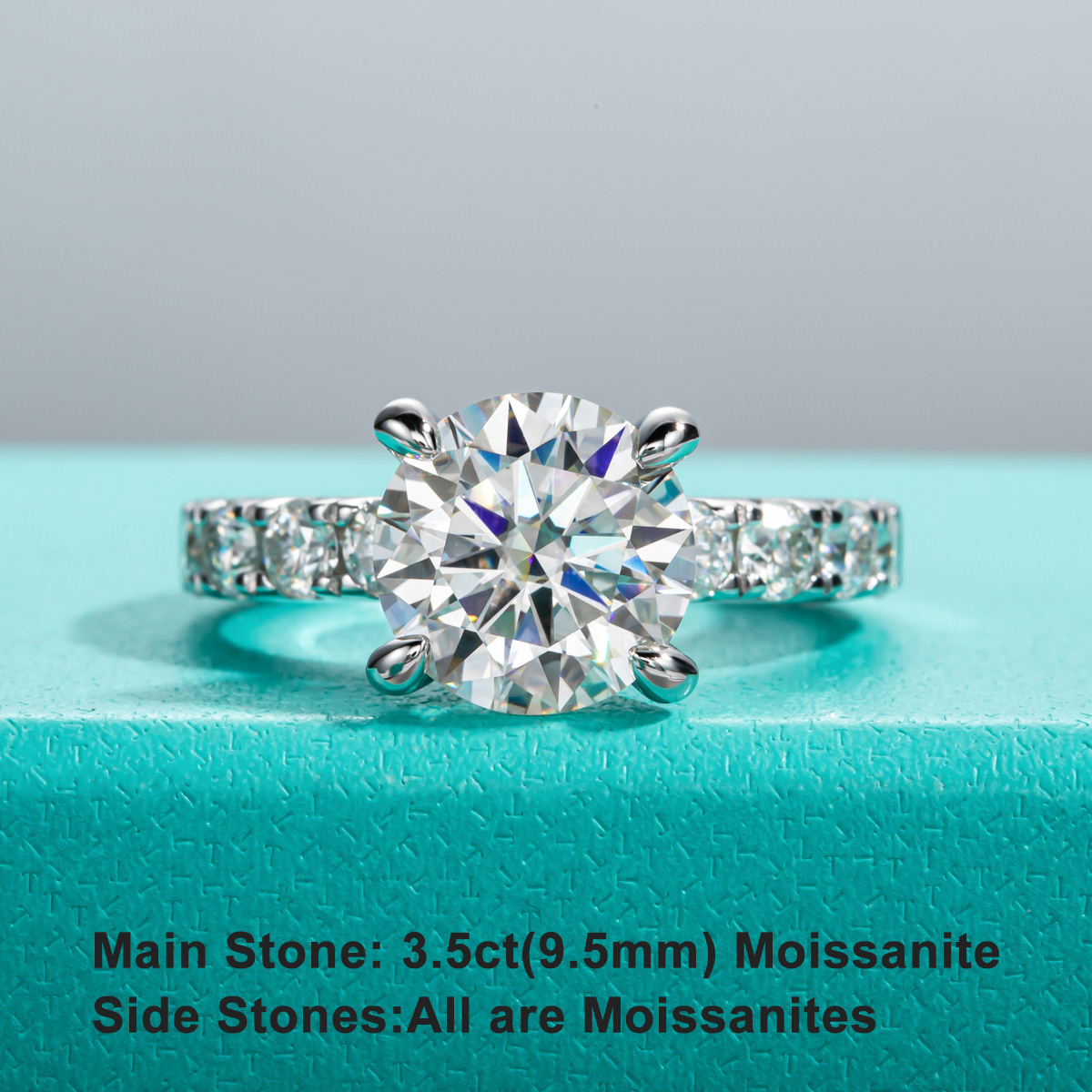 Anéis de Noivado AnuJewel 4,3  - Moissanite Engagement Ring 1 Carat avaliação e preço