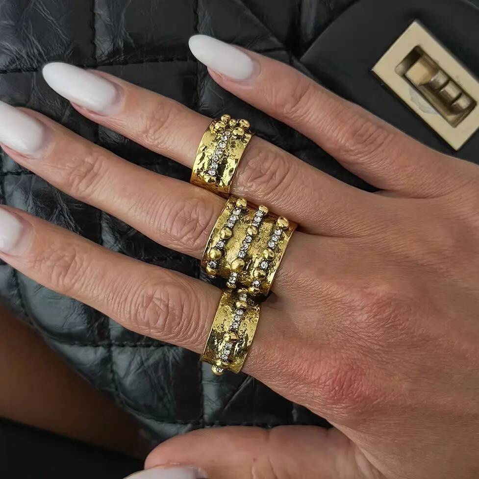 Conjunto de 3 Anéis Ajustáveis - Vintage Punk Knuckle Rings Set avaliação e preço