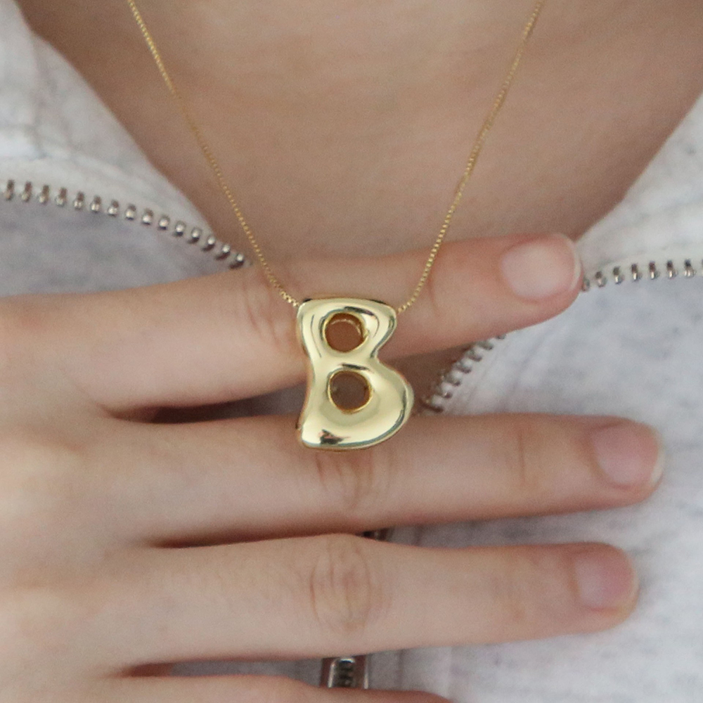 Colar Criativo com Pingente de - Initial Letter Necklace 18K Gold avaliação e preço