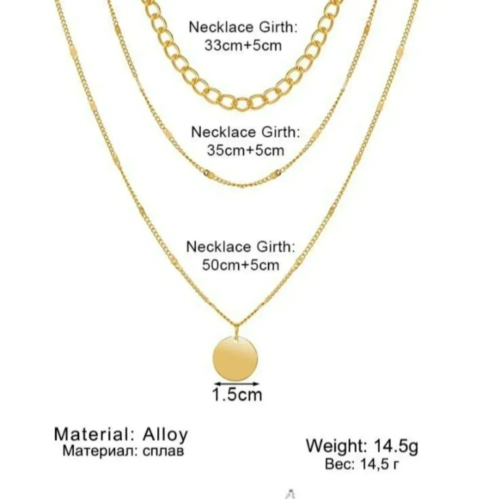 Colares de pingente em camadas - Layered Pendant Necklace Aesthetic avaliação e preço
