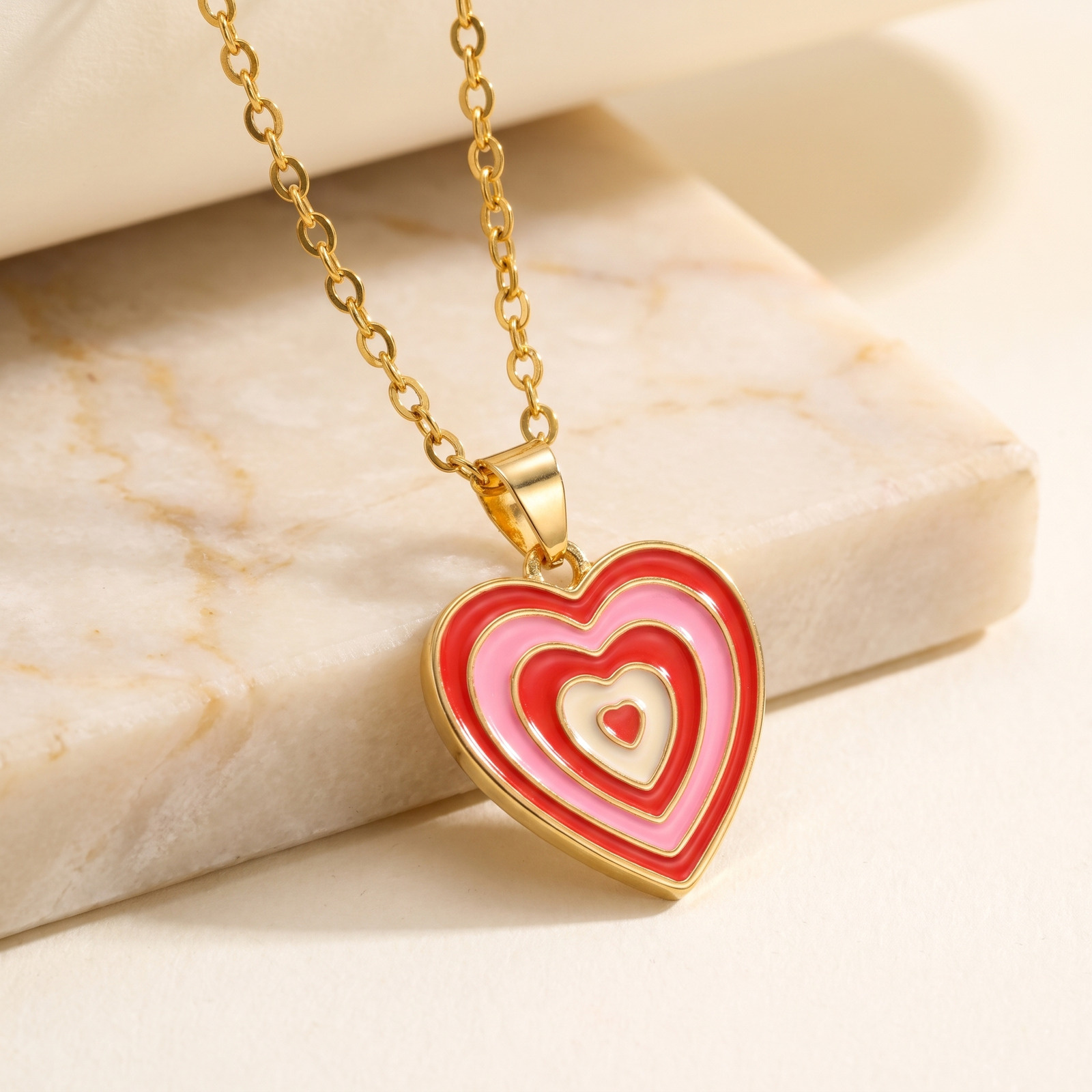 Colar com Pingente de Coração  - Layered Pendant Necklace Aesthetic avaliação e preço