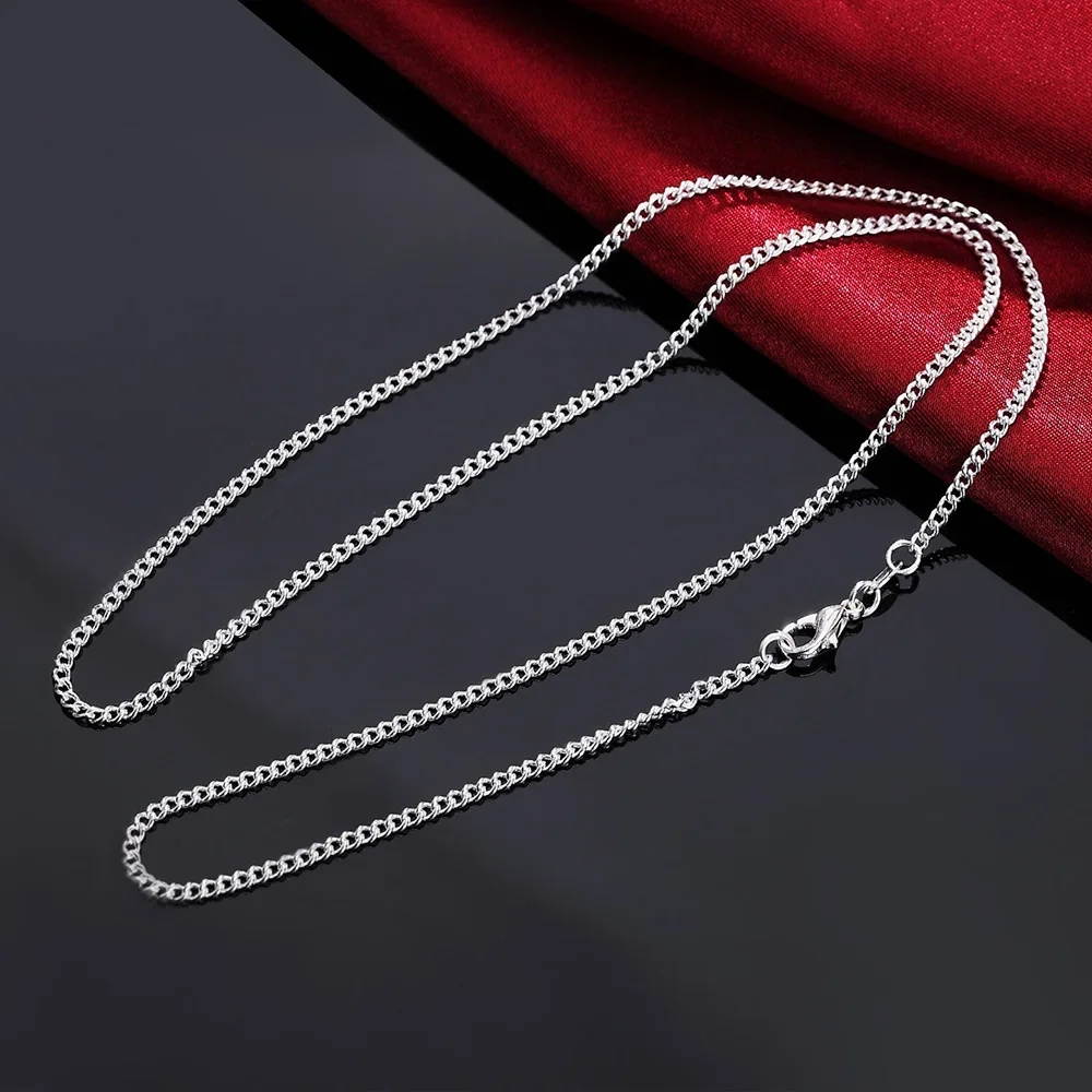 Clássico 925 colar de corrente - 925 Sterling Silver Chain Necklace Men avaliação e preço