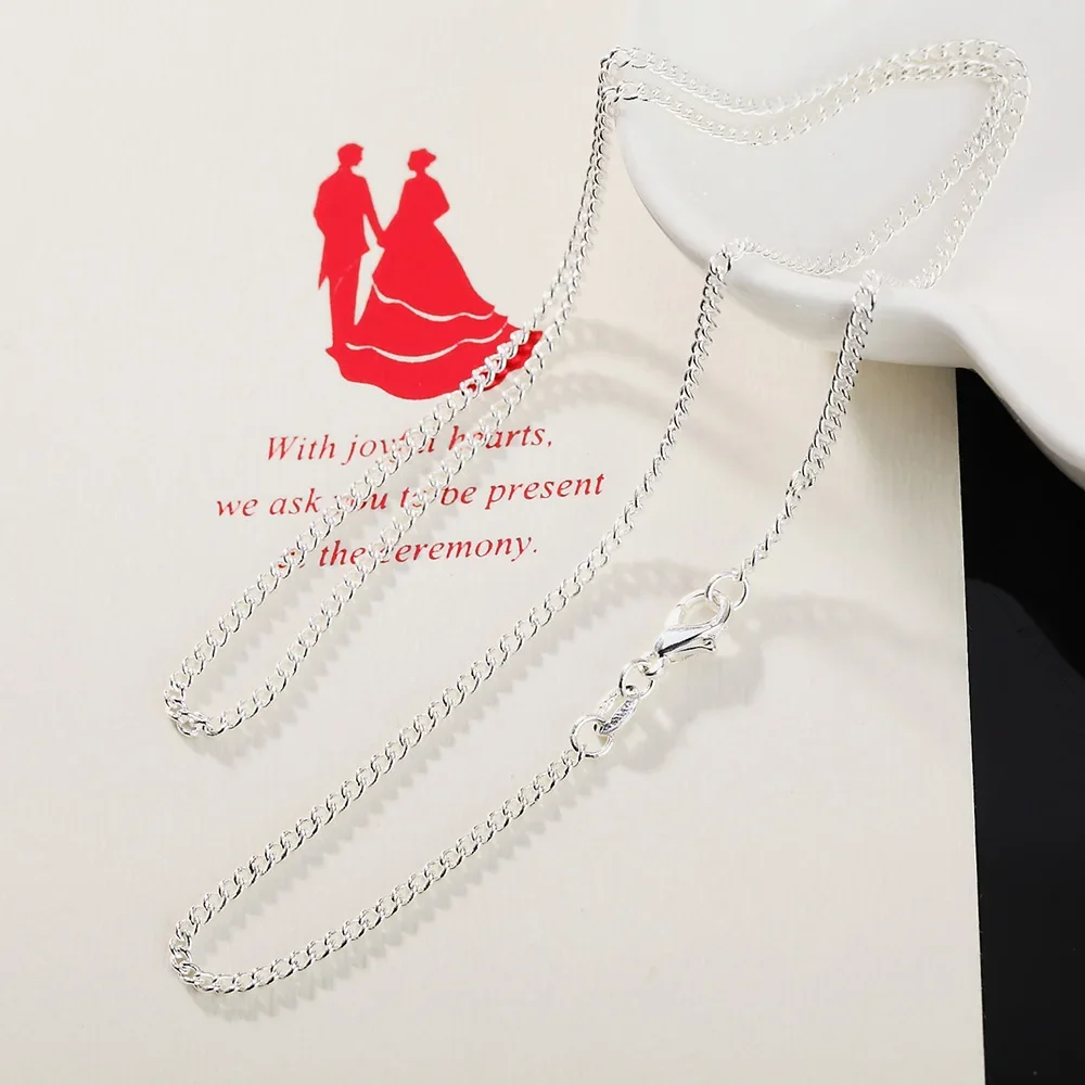 Clássico 925 colar de corrente - 925 Sterling Silver Chain Necklace Men avaliação e preço