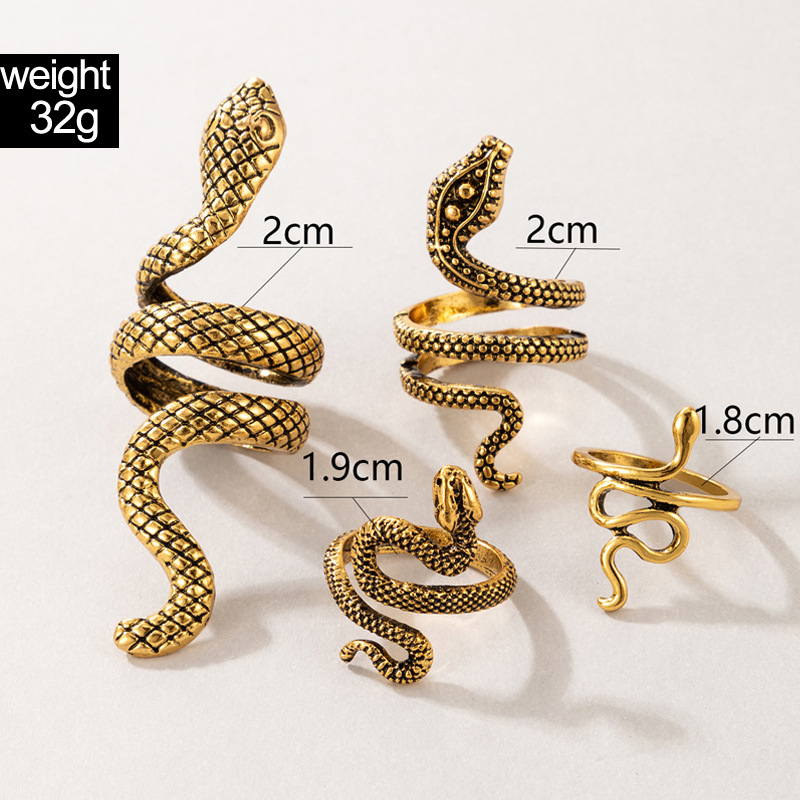 Anéis de junta em forma de cob - Vintage Punk Knuckle Rings Set avaliação e preço