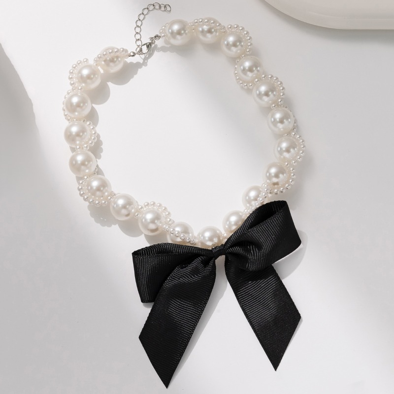 Gargantilha com fita de pérola - Pearl Choker Necklace Vintage avaliação e preço