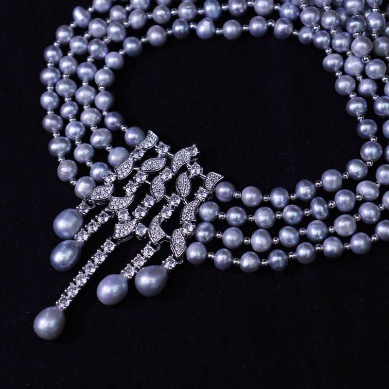 Colar de pérolas de água doce, - Pearl Choker Necklace Vintage avaliação e preço