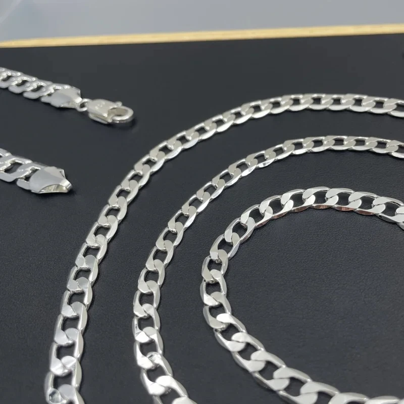 Colar de prata esterlina 925 m - Cuban Link Chain 12Mm avaliação e preço