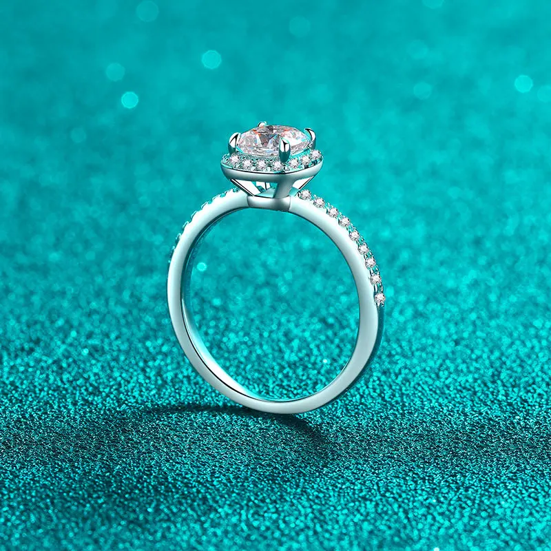 Anel de moissanite de prata es - Moissanite Engagement Ring 1 Carat avaliação e preço