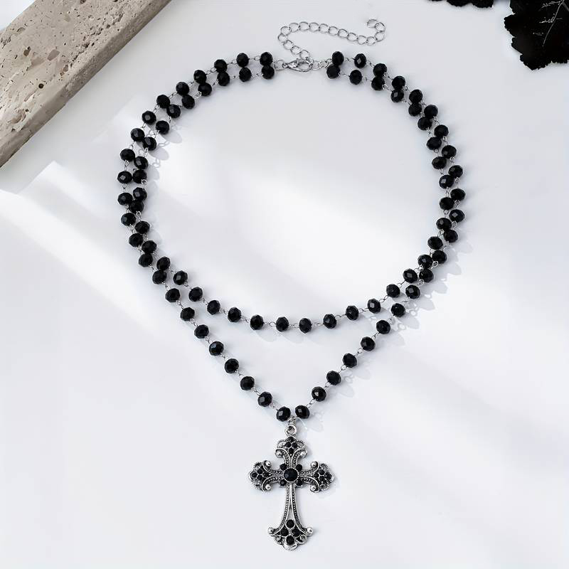 Colar Cruzado em Camadas Estil - Layered Pendant Necklace Aesthetic avaliação e preço
