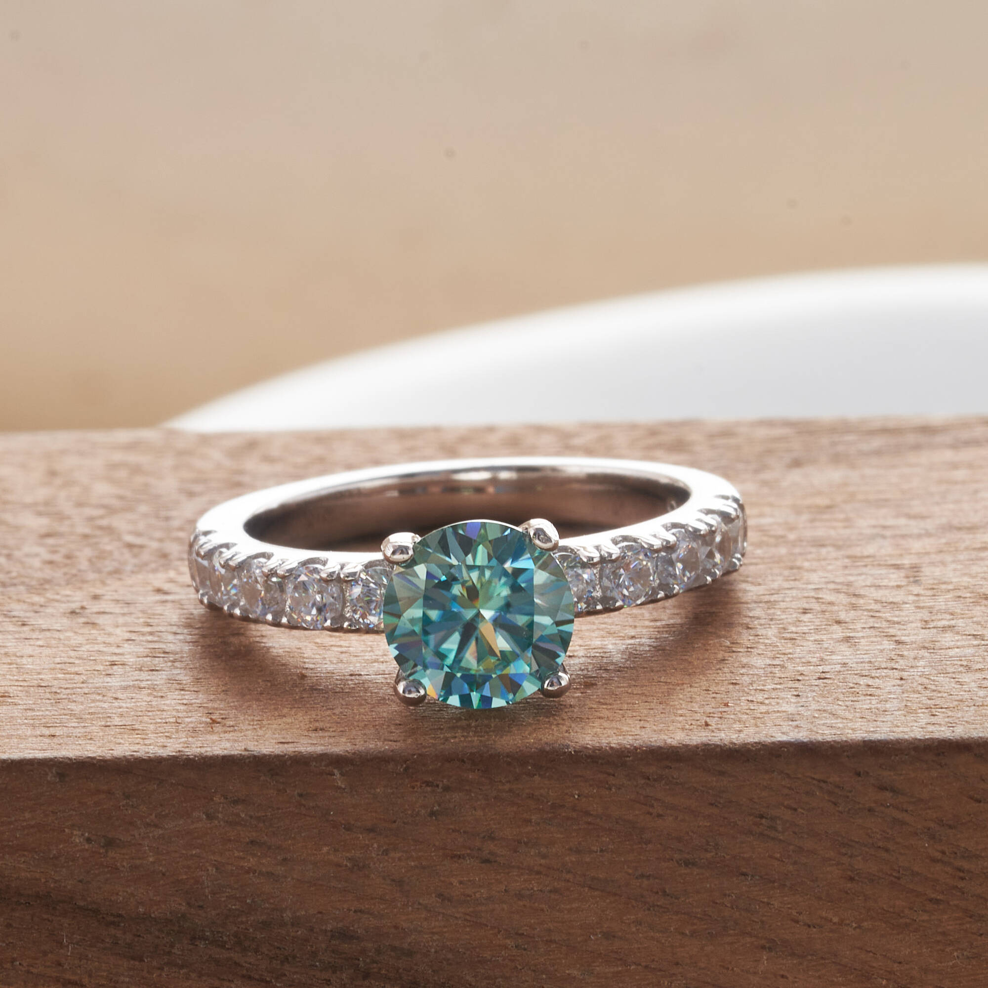 Anel Clássico de Moissanite Az - Moissanite Engagement Ring 1 Carat avaliação e preço