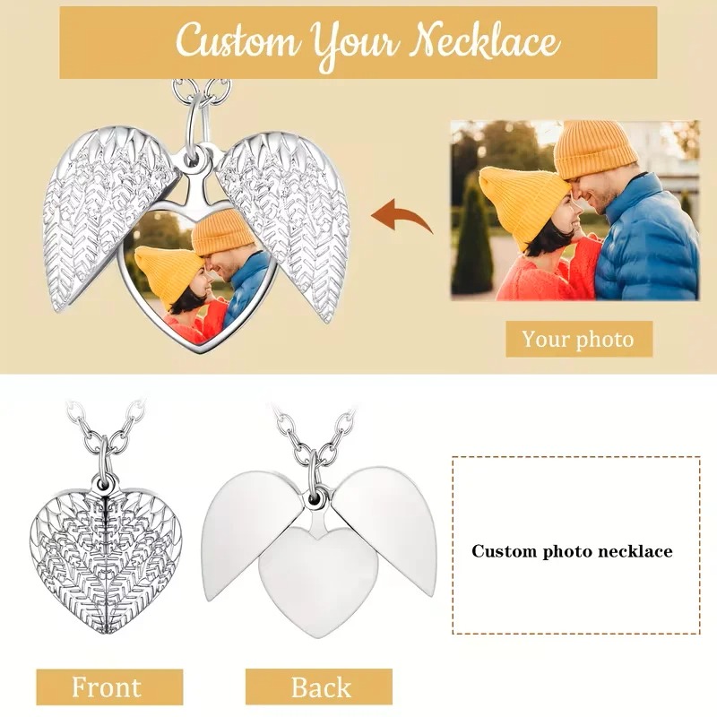 Foto personalizada coração med - Heart Locket Necklace Photo avaliação e preço