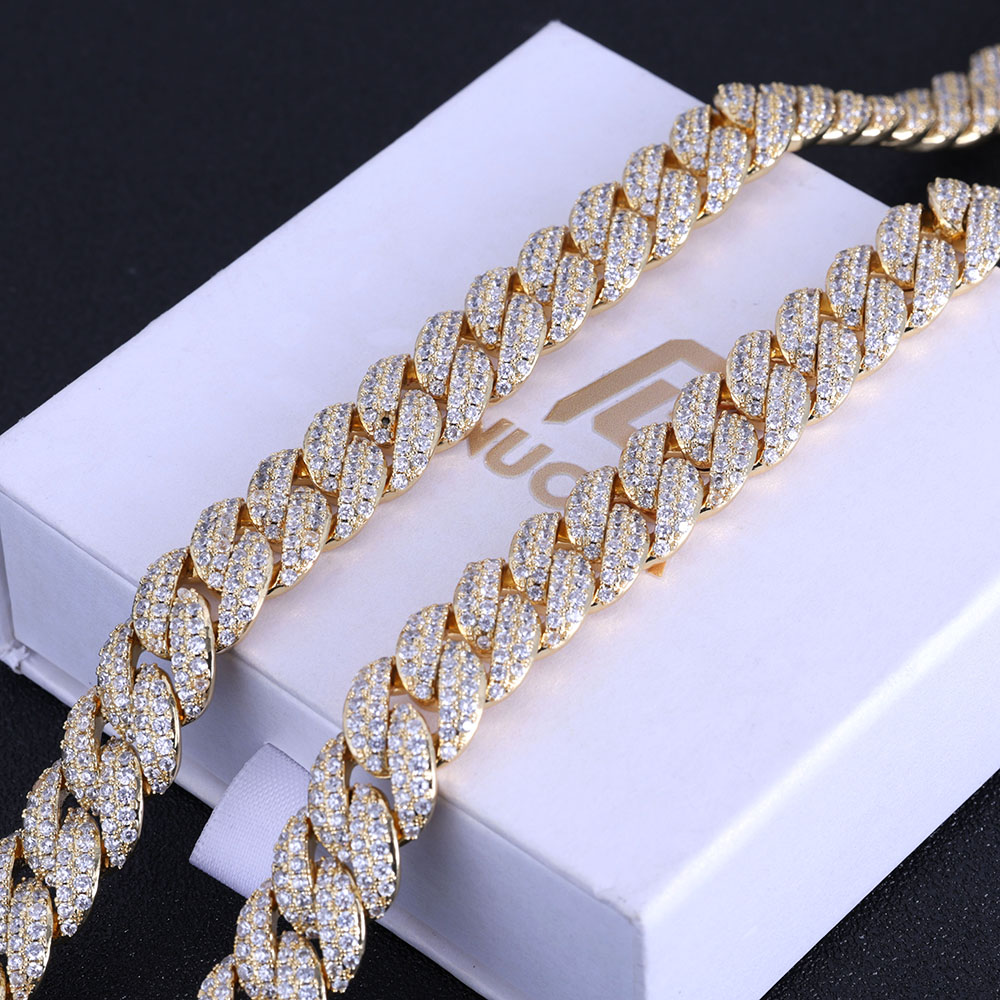ESKEEM Novo Estilo 13MM Iced O - Cuban Link Chain 12Mm avaliação e preço