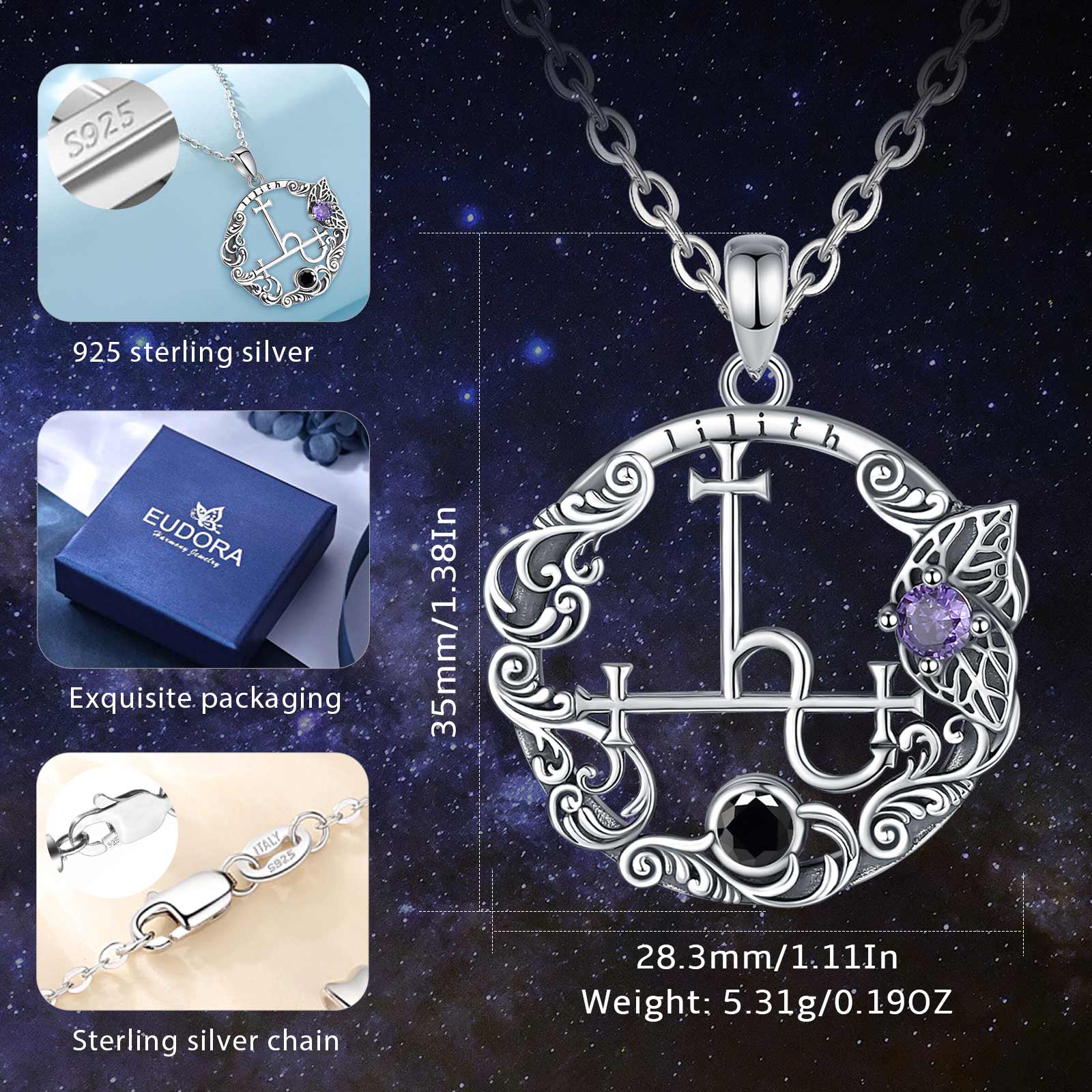 Eudora 925 prata esterlina lil - 925 Sterling Silver Chain Necklace Men avaliação e preço