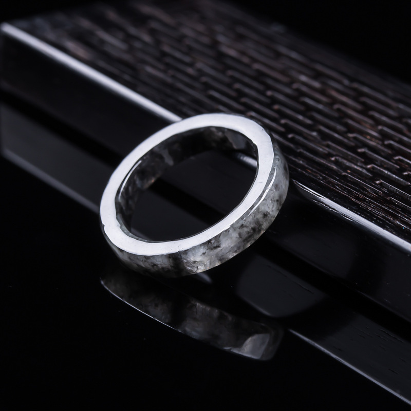 Anel de jadeíta negra tipo gel - Rings avaliação e preço