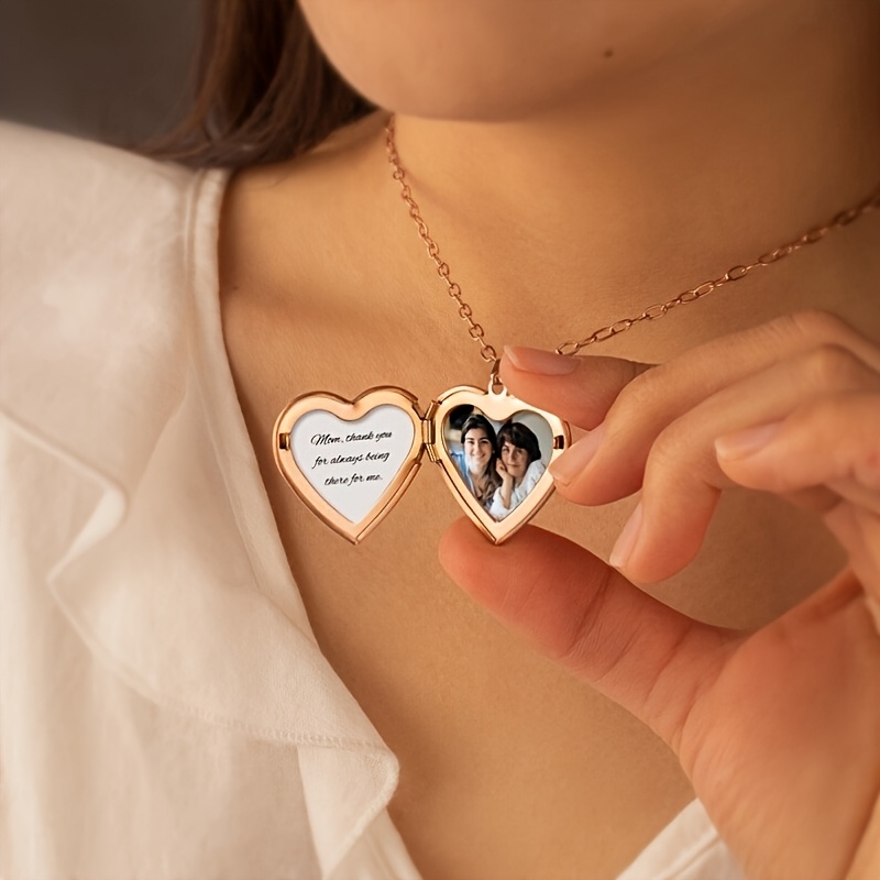 Colar Personalizado com Foto 1 - Heart Locket Necklace Photo avaliação e preço