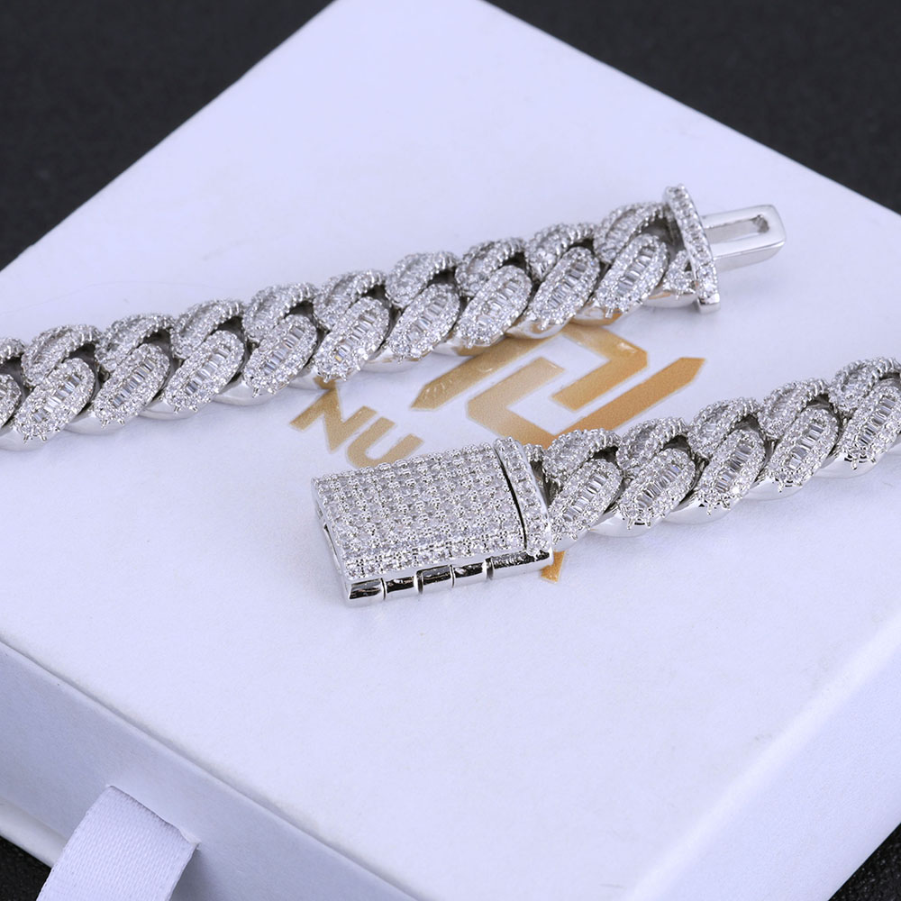 NUOYA Hip Hop Jóias de Alta Qu - Cuban Link Chain 12Mm avaliação e preço