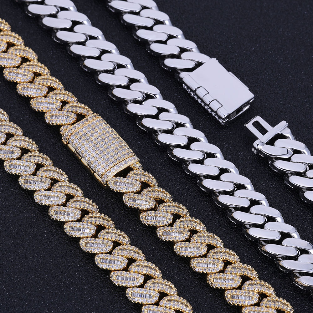 NUOYA Hip Hop Jóias de Alta Qu - Cuban Link Chain 12Mm avaliação e preço